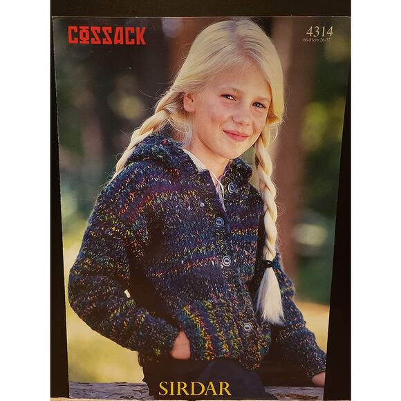 New Sirdar 4314 Cossack Child Jacket Sweater Cardigan Knitting Pattern - Picture 2 of 3
